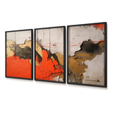 Quadro Decorativo Escritório 50x70 Trio Vidro Gesso Colorido