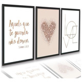 Quadro Decorativo Frase Positiva Coração Love Quarto Sala