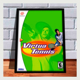 Quadro Decorativo Gamer Capa Virtua Tennis A4 Dreamcast