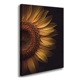 Quadro Decorativo Girassol Luxo Tela Grande 90x60cm Promoção