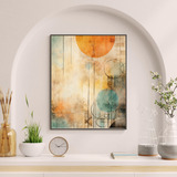 Quadro Decorativo Grande Sala Quarto 90x60 Boho Vintage