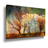 Quadro Decorativo Grande Tela Canvas Quarto Sala 120x80cm Cor Paisagem 09 Cor Da Armação Tecido Sobre Tela