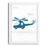 Quadro Decorativo Infantil Aviação Helicóptero 5311g15