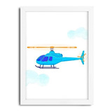 Quadro Decorativo Infantil Helicóptero 4575g8