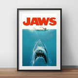 Quadro Decorativo Jaws Poster Cinema Tubarão