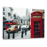 Quadro Decorativo Londres Ônibus Telefone Reino Unido Sala