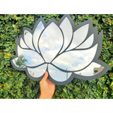 Quadro Decorativo Mandala Flor De Lótus Espelhado 64x42cm