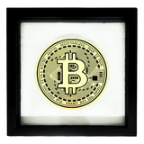 Quadro Decorativo Mini Bitcoin Alto Relevo