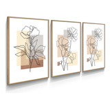 Quadro Decorativo Minimalista Flor Floral Sala Quarto Casal