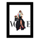 Quadro Decorativo Moda Beleza Vogue Modelo