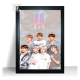 Quadro Decorativo Moldura Banda Bts 32x23cm Arte Poster