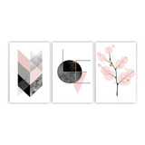 Quadro Decorativo Moldura Sala Jogo Geométrico Chevron Love