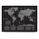 Quadro Decorativo Molduraspersonalizadas/forasteiros Mapas Cor Da Armação Preto De 50cm X 70cm - Mundi Prata