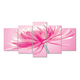 Quadro Decorativo Mosaico Flor Aster Italiana Sala 158x65
