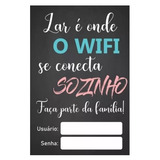Quadro Decorativo Placa Decoração Casa Informação Wifi Senha