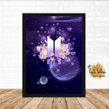 Quadro Decorativo Poster C/moldura Banda Pop Coreana Bts