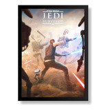 Quadro Decorativo Poster Game Star Wars Jedi Arte A3
