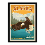 Quadro Decorativo Poster Retro Vintage Alaska