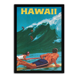 Quadro Decorativo Poster Retro Vintage Hawaii