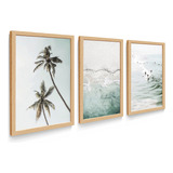 Quadro Decorativo Praia Mar Minimalista Paisagem Sala Quarto