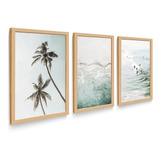 Quadro Decorativo Praia Mar Minimalista Paisagem Sala Quarto