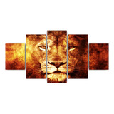 Quadro Decorativo Quadros Barato Quadro Decorativo 115x60cm Sala Quadros Decorativos Mdf Leão De Judá Em Chamas Sala Quarto De 60cm X 115cm - Mdf