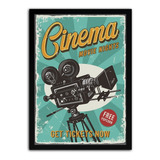 Quadro Decorativo Retro Vintage - Cinema Movie Nights