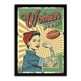 Quadro Decorativo Retro Vintage- Women Power
