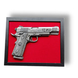 Quadro Decorativo Revolver Tamanho Real Em