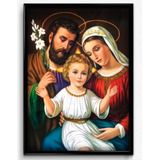 Quadro Decorativo Sagrada Família Jesus Maria José 40x60cm