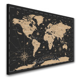 Quadro Decorativo Sala Mapa Mundi Mundo