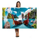 Quadro Decorativo Sala Quarto Polinesia Francesa 130x90