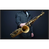Quadro Decorativo Saxofone Instrumentos Músical Grande