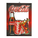 Quadro Decorativo Vazado Coca Cola Laser 25x33 Mdf Madeira