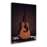 Quadro Decorativo Violão Musica Arte Grande Em Tela Moderno Cor Color Cor Da Armação