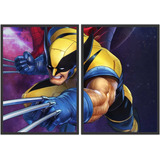 Quadro Decorativo Wolverine X Men Mosaico