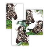 Quadro Decorativo Zebra Selva Savana Kit