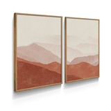 Quadro Drecorativo Montanhas Argila Terracota Entrada Sala