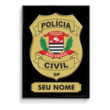 Quadro Em Tecido Super Brilho Polícia Civil De São Paulo