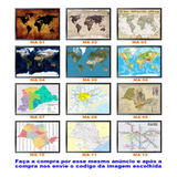 Quadro Emoldurado Mapas Mapa-mundi São Paulo Antigo 84x60cm