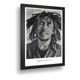 Quadro Emoldurado Poste Bob Marley Regue