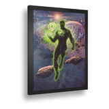 Quadro Emoldurado Poste Dc Comics Lanterna Verde Anel