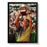 Quadro Emoldurado Poste Guga Campeão De Tenis Classico A3