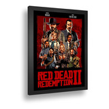 Quadro Emoldurado Poste Red Dead Redemption 2 Classico A3