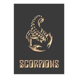 Quadro Entalhado Em Madeira - Scorpions