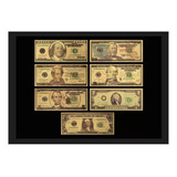 Quadro Expositor Cédulas Dolar Banknote