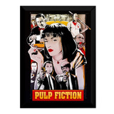 Quadro Filme Pulp Fiction Arte Poster Moldurado