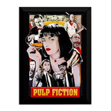 Quadro Filme Pulp Fiction Arte Poster Moldurado