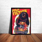 Quadro Filme Pulp Fiction Mia Wallace Arte Poster Moldurado