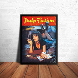 Quadro Filme Pulp Fiction Mia Wallace Foto Poster Moldurado